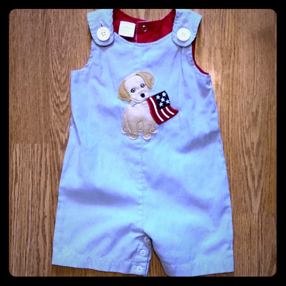 🇺🇸 Baby boy 1 piece patriotic blue/white outfit